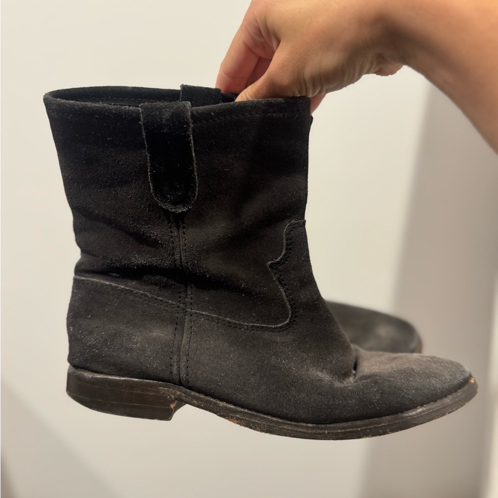 Grey Suede Ankle Boots